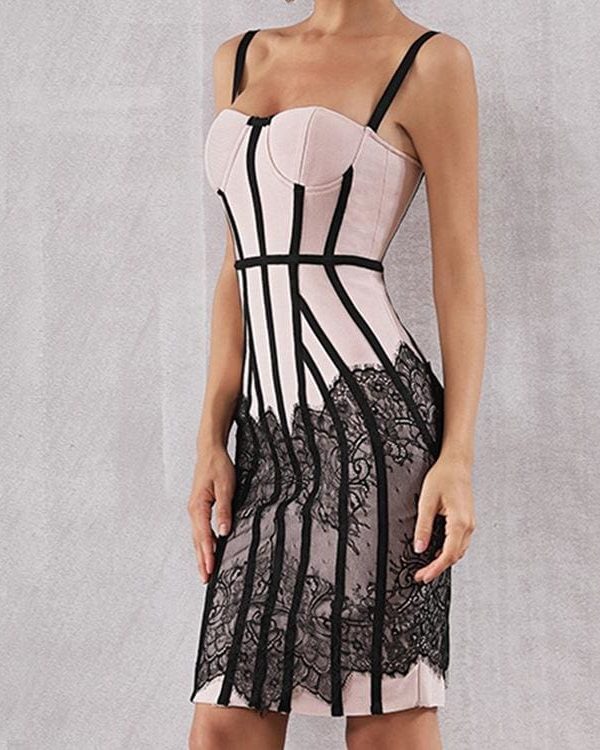 The Best Women's Sling Lace Bandage Dress Online - Takalr