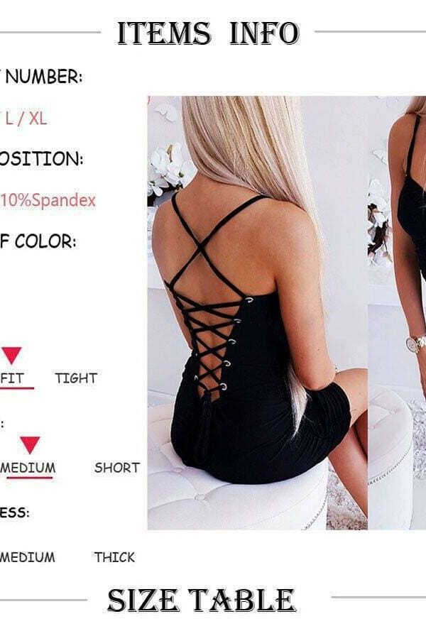 The Best Women's Strappy Dress Stretchy Package Hip Bodycon Mini Dress Online - Takalr