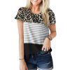 The Best Women's Tee Shirt Short Sleeve Loose Jumper Summer Casual Top Online - Takalr