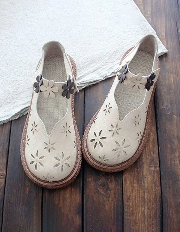 Retro Leather Thick Bottom Comfortable Sandals Women Sandals - Image 2