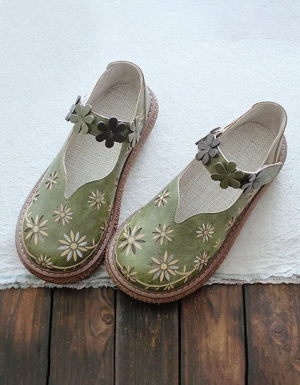 Retro Leather Thick Bottom Comfortable Sandals Women Sandals