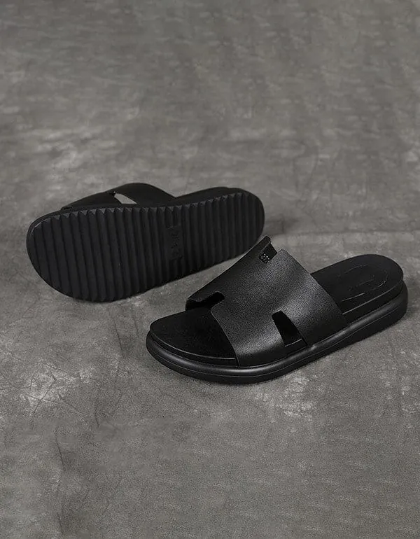 Summer Retro Leather Slippers Women Sandals - Image 5