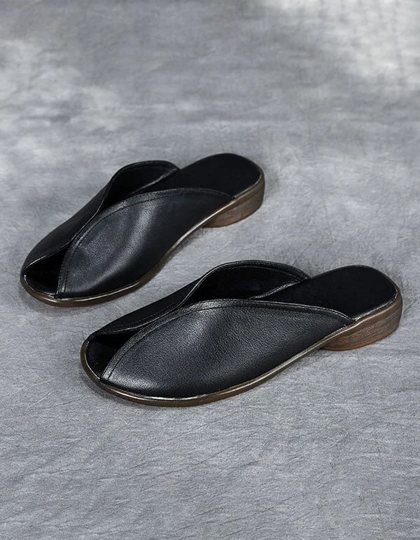 Summer Leather Handmade Casual Slippers Women Sandals - Image 4